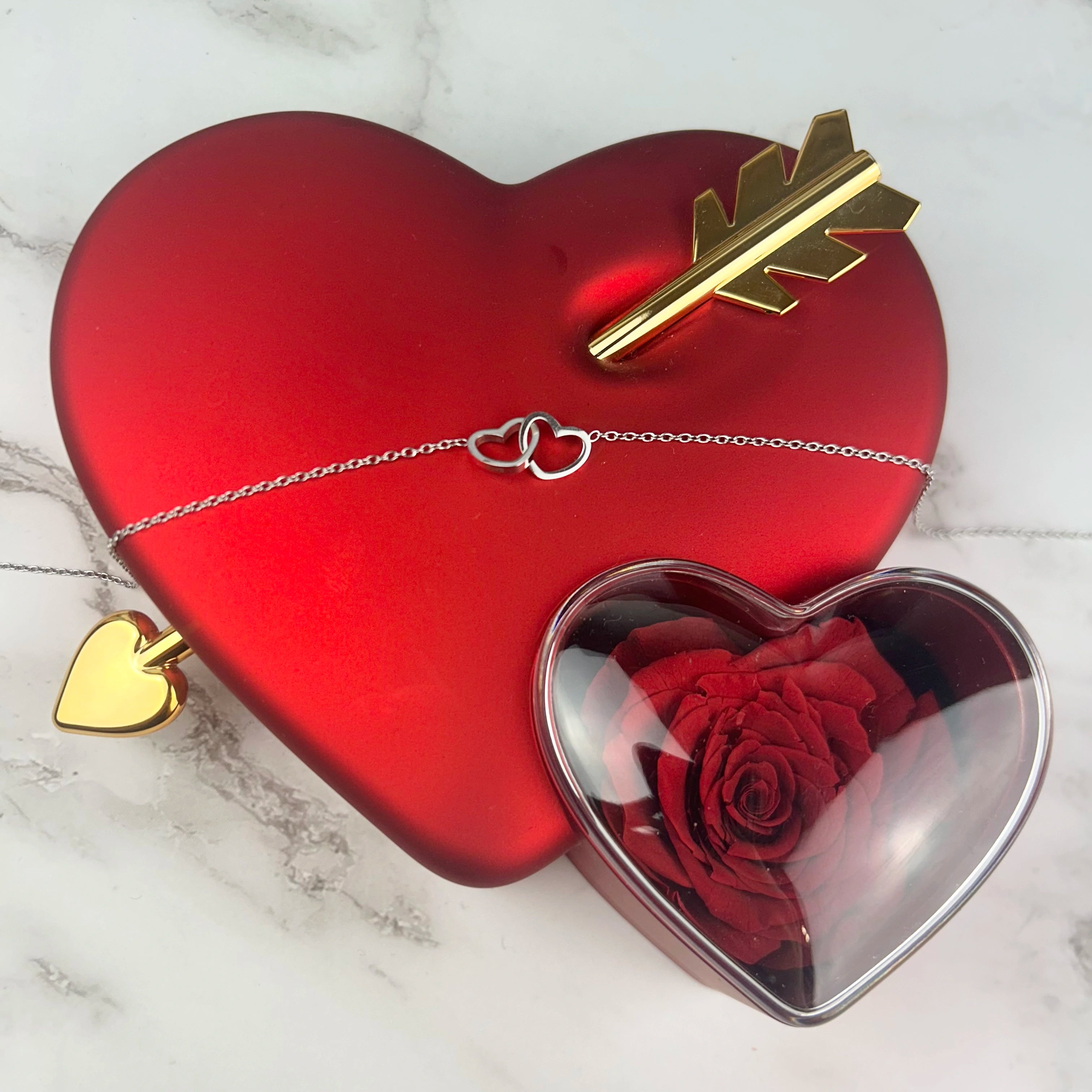 Amour Éternel & Collier Personnalisé Plaqué Or 18K